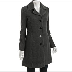 Marc New York Charcoal Grey Wool Blend Coat